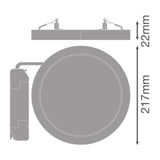 LEDVANCE LED-Einbaustrahler 9-18W EVG ws DL UNIV DA D200 V 18W ML 83040 WT DALI