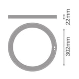 LEDVANCE Dekorelement sw ST 302mm H22mm DL UNIV SN RING D300 BK