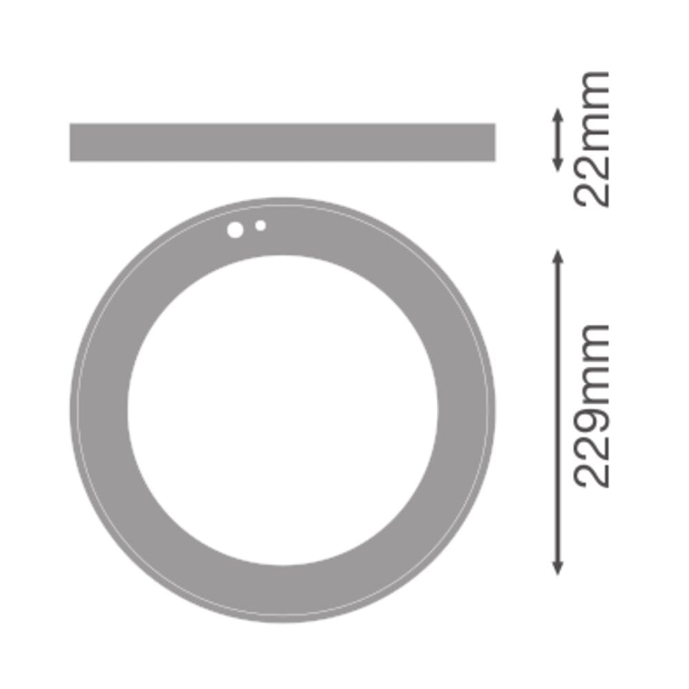 LEDVANCE Dekorelement ni ST 229mm H22mm DL UNIV SN RING D200 BN