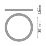 LEDVANCE Dekorelement ni ST 301mm H22mm DL UNIV RING D300 BN