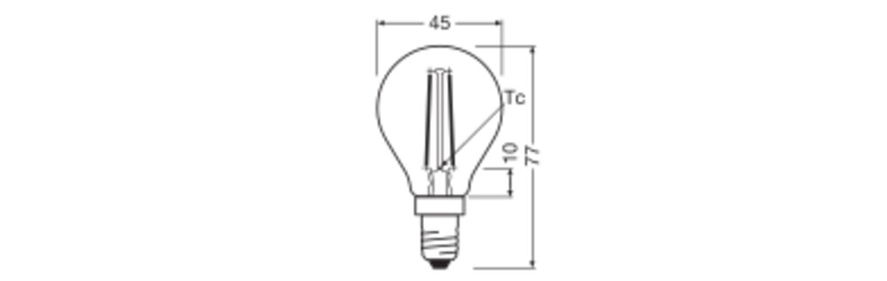 LEDVANCE LED-Lampe FM E14 2,5W 2700K ws LED Classic P 25 Filament 2.5W 827 250lm