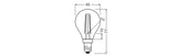 LEDVANCE LED-Lampe FM E14 2,5W 2700K ws LED Classic P 25 Filament 2.5W 827 250lm
