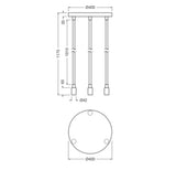 LEDVANCE LED-Pendelleuchte 3LEDs 2700K Decor Glow Pendant Plate 3xE27 LED 1400l