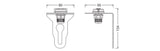 LEDVANCE Befestigungsset ws ST L95mm FL FLEX ADAPTER SOCKET ZHAGA B90mm