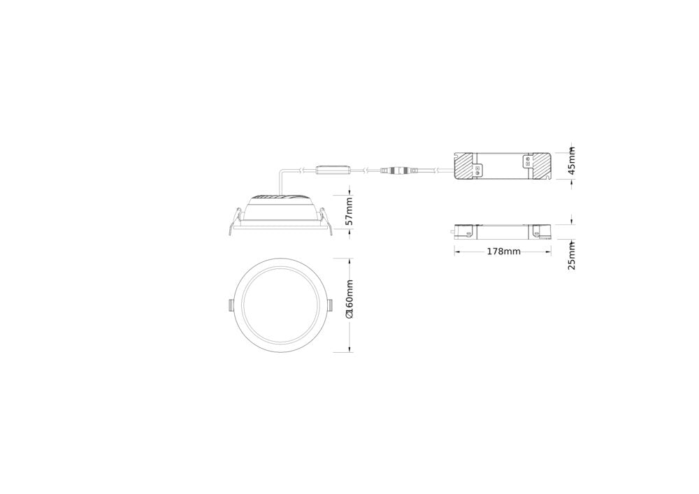LEDVANCE LED-Einbaustrahler 18W EVG 1LED DL CMFT ZB D150 P 18W 93040 OP WT ws ws