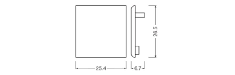 LEDVANCE Endstück ws 25,4x26,5x6,7mm LS AY -PW04/EC Zubehör