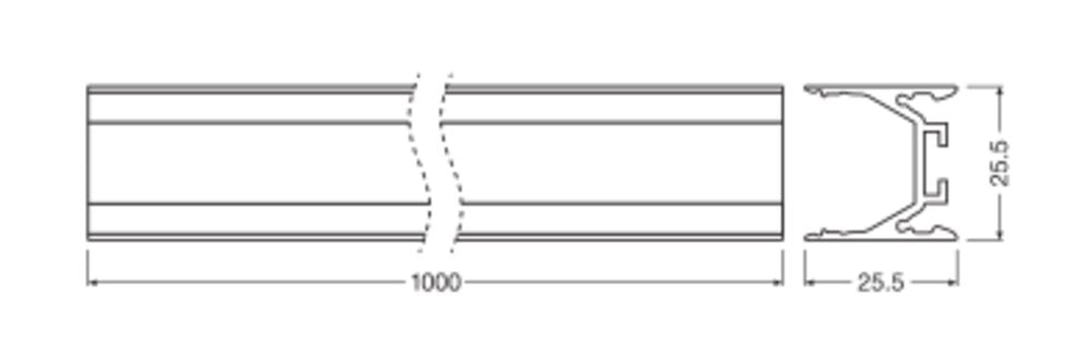 LEDVANCE Alu-Profil si 1000x25,5x25,5mm LS AY -PW04/U/25.5X25.5/13/1 Zubehör