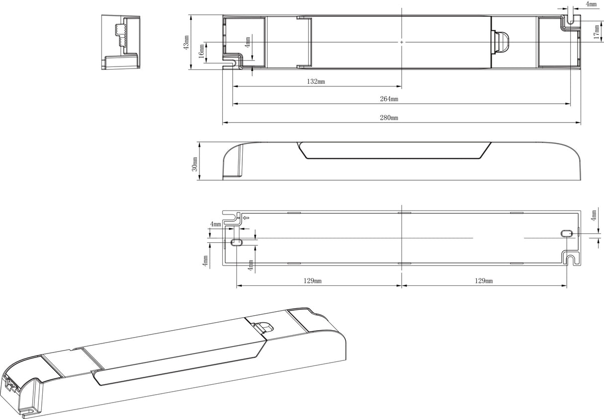 LEDVANCE Notlichtbaustein 4W 3h LED EL KIT COMP 55V 4W LI MT AT 3H WT Dauer/