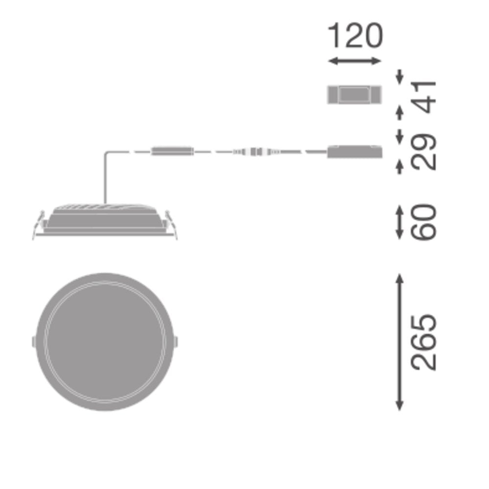 LEDVANCE LED-Einbaustrahler 25-36W Konv DL CMFT HE D250 P 36W ML 830 OP WT 1LED