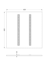 LEDVANCE LED-Panel 620x620mm 24-38W ws PL INV 625 DA P 38W ML 940 U19 WT 4000K