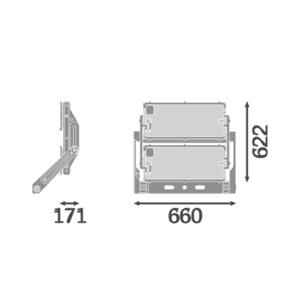 LEDVANCE LED-Anbaustrahler 900-1200W DMX FL MAX P 900/1200W 730 R10 WAL Konv gr