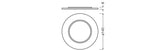 LEDVANCE Dekorelement sw Alu 140mm H8mm DL CMFT EXT RING D140 BK