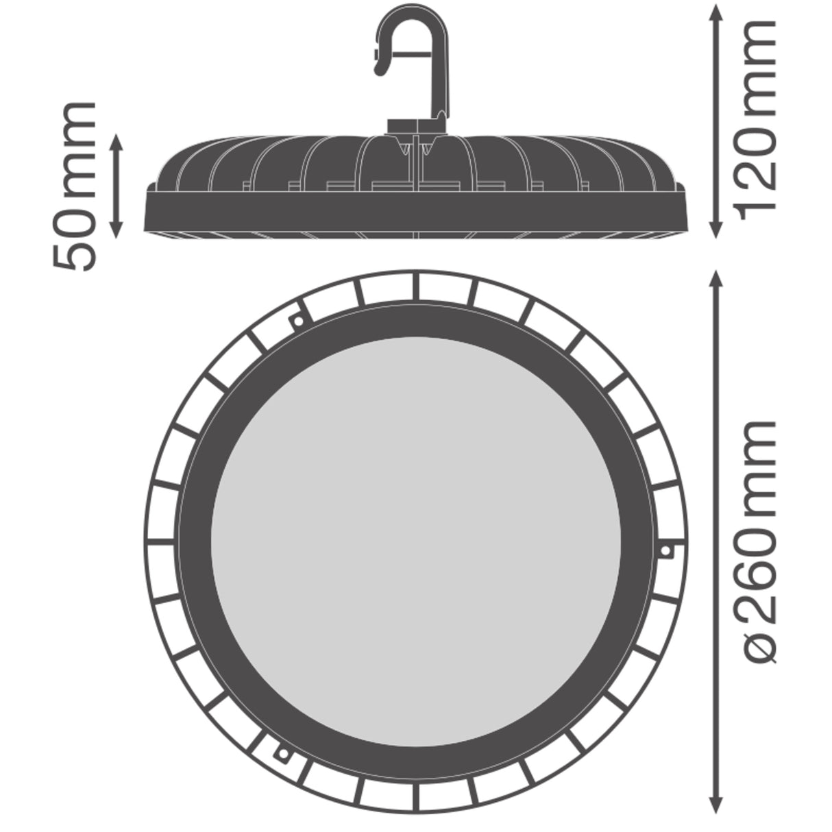 LEDVANCE LED-Hallenleuchte 60W 19200lm HB COMP V 120W ML 8405065 IP65 4000-6500