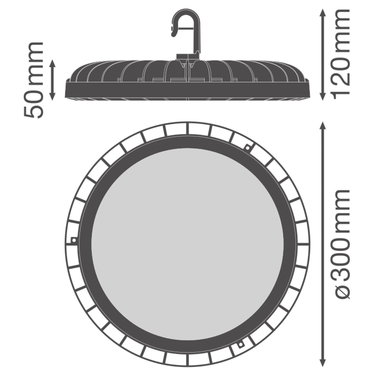 LEDVANCE LED-Hallenleuchte 150W 34100lm HB COMP V 220W ML 8405065 IP65 4000-6500