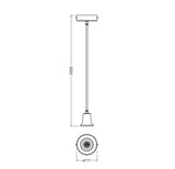 LEDVANCE LED-Pendelleuchte 1LED sw E27 1906 PENDULUM E IP20