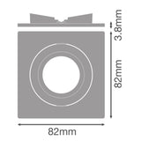 LEDVANCE Dekorelement ws Alu L82mm B82mm SP CBO IP65/5X RING ADJ SQUARE WT H3,8mm