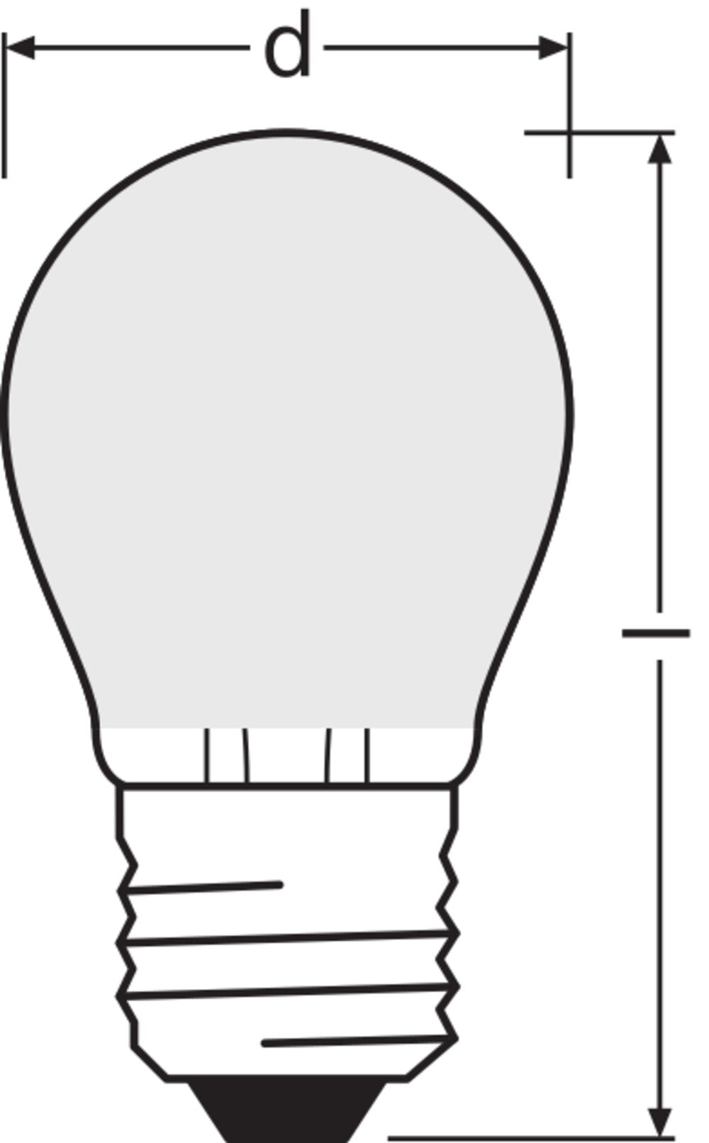 LEDVANCE LED-Lampe FM E27 1,2W 4000K ws LED Classic P 25 Fil EE A S 1.2W 84 255l