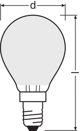 LEDVANCE LED-Lampe FM E14 P45 2,2W 2700K LED Classic P 40 Fil EE A S 2.2W 82 ws