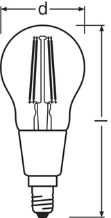 LEDVANCE LED-Kugellampe FM E14 4W 2700K SMART+ Filament Mini Bulb Dim 40 4 ws E