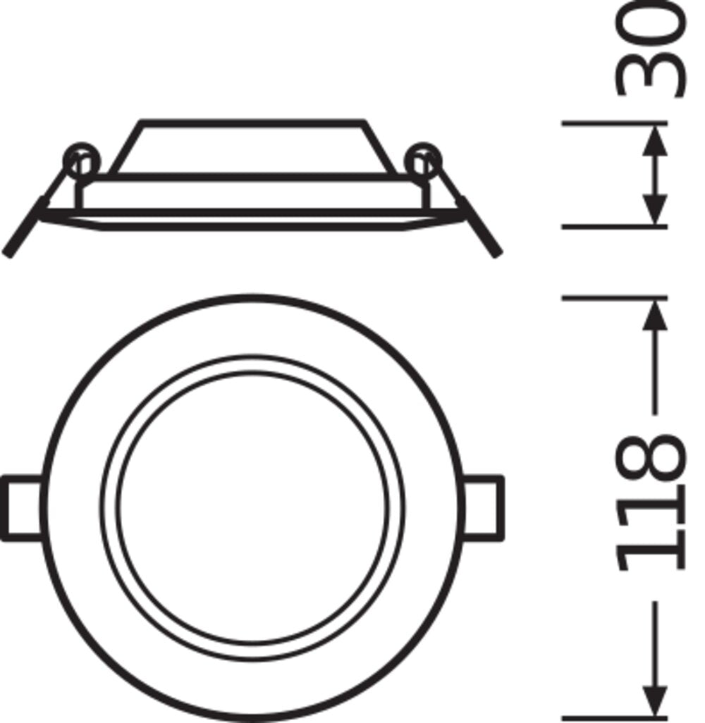LEDVANCE LED-Einbaustrahler 6W Konv 1LED SLIM DL DN 105 6 W 6500 K WT ws 6500K