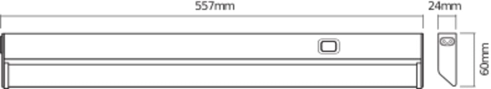 LEDVANCE LED-Lichtleiste 10W 3000K EVG Linear LED Turn 557mm 830 1000lm IP20