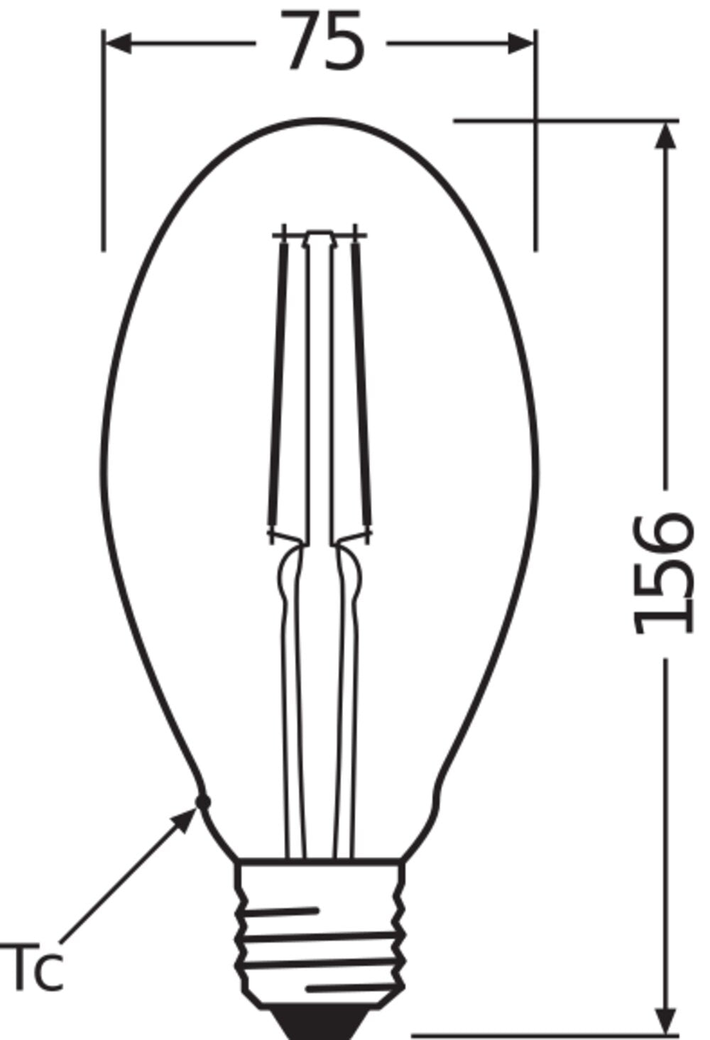 OSRAM LED-Kugellampe FM E27 4W 2400K go Vintage 1906 Oval 40 Filament 4W 82 470l