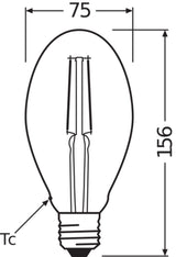 OSRAM LED-Kugellampe FM E27 4W 2400K go Vintage 1906 Oval 40 Filament 4W 82 470l