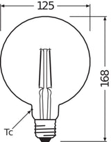 OSRAM LED-Kugellampe FM E27 4,5W 2400K E Vintage 1906 Big Globe 40 Fil Pine 470lm - Ansicht 3