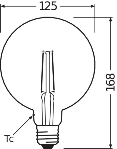 OSRAM LED-Kugellampe FM E27 4,5W 2400K E Vintage 1906 Big Globe 40 Fil Pine 470lm - Ansicht 3