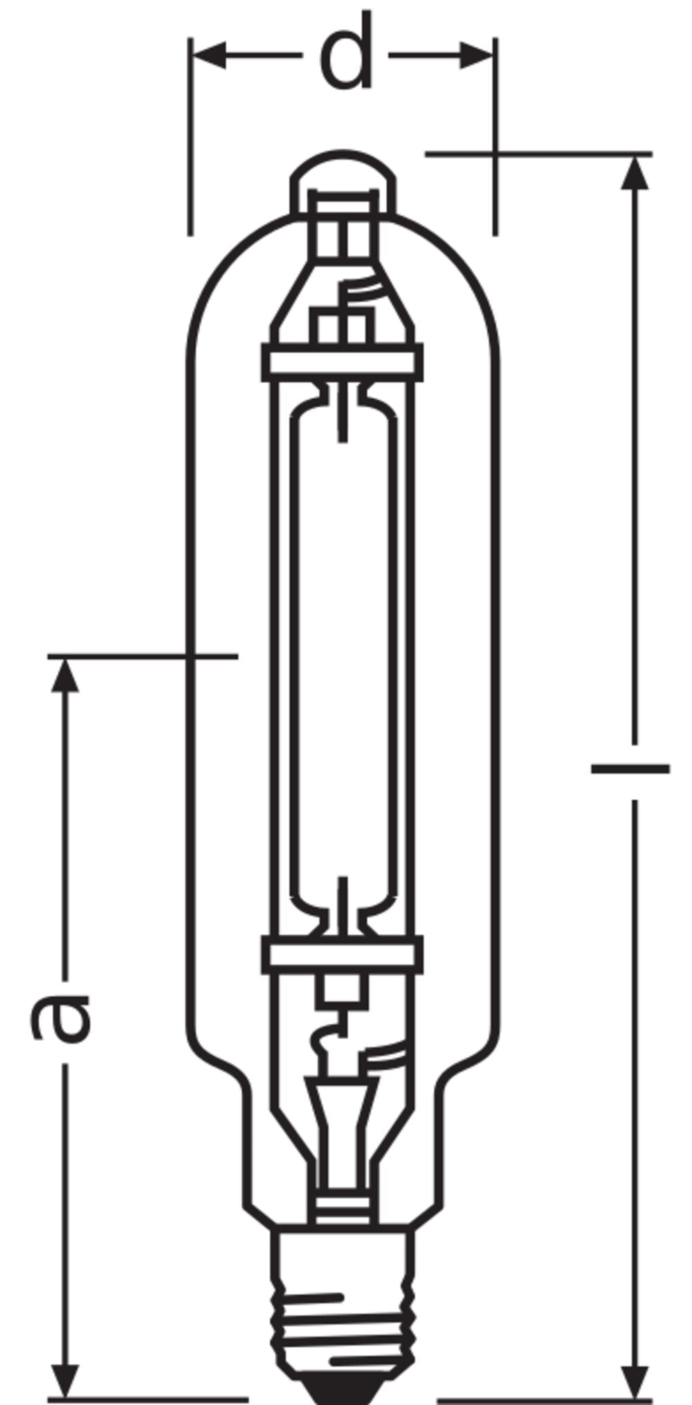 OSRAM Halogen-Metalldampflampe 2000W E40 HQI-T 2000 W/N/SN SUPER 4550K E40 p60