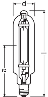 OSRAM Halogen-Metalldampflampe 2000W E40 HQI-T 2000 W/N/SN SUPER 4550K E40 p60