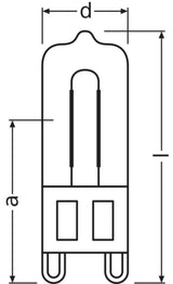 OSRAM HV-Halogenlampe 48W kl Röhre 240V HALOPIN PRO 50 W 240 V G9 Röhre