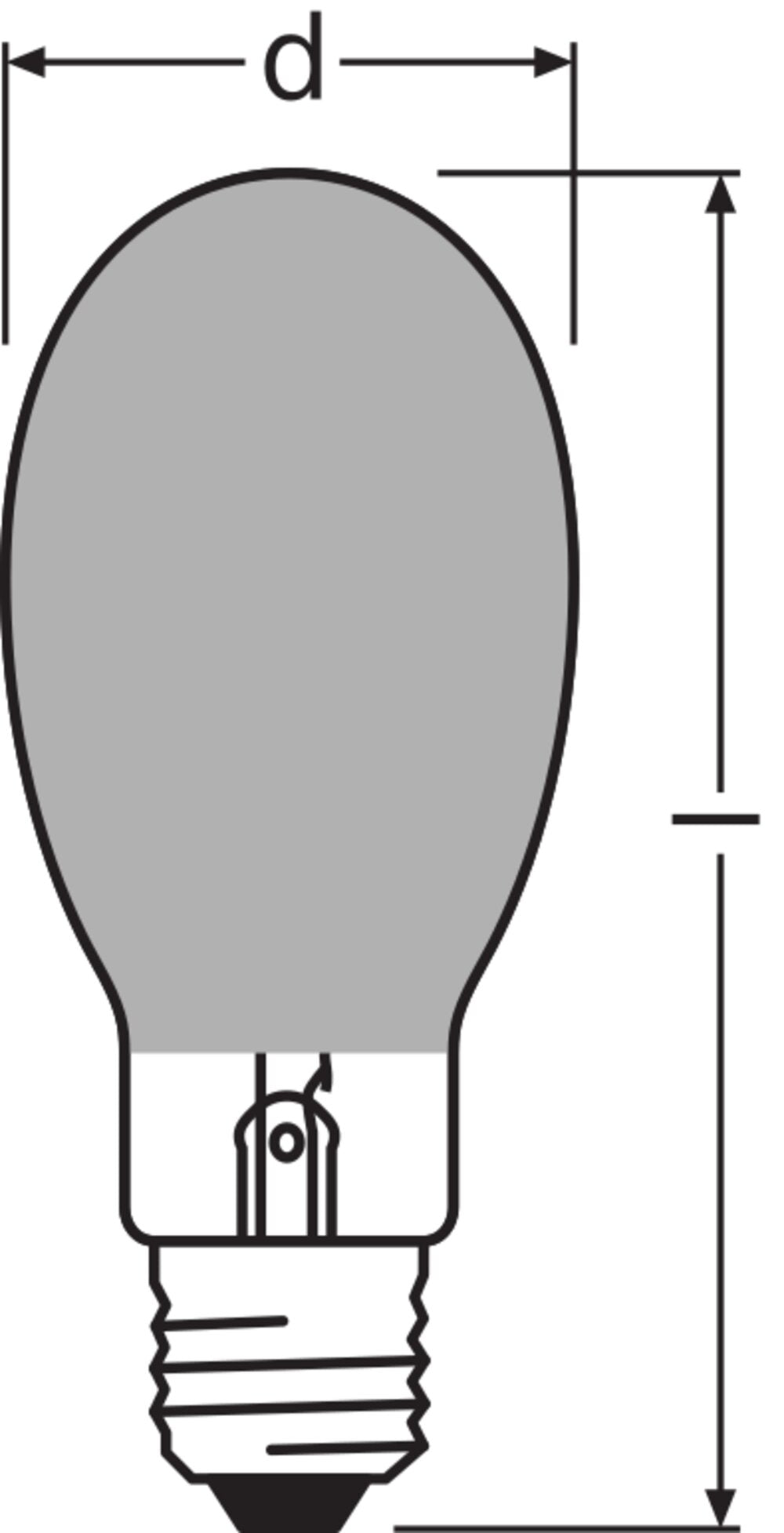 OSRAM Halogen-Metalldampflampe 1000W E40 HQI-E 1000 W/N 3700K E40 UV-Schutz h45