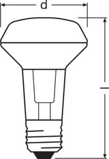 LEDVANCE LED-Reflektorlampe E27 R63 R63 SST PLUS SPOT R63 60 36 ° 4.8 W/270 4,8W
