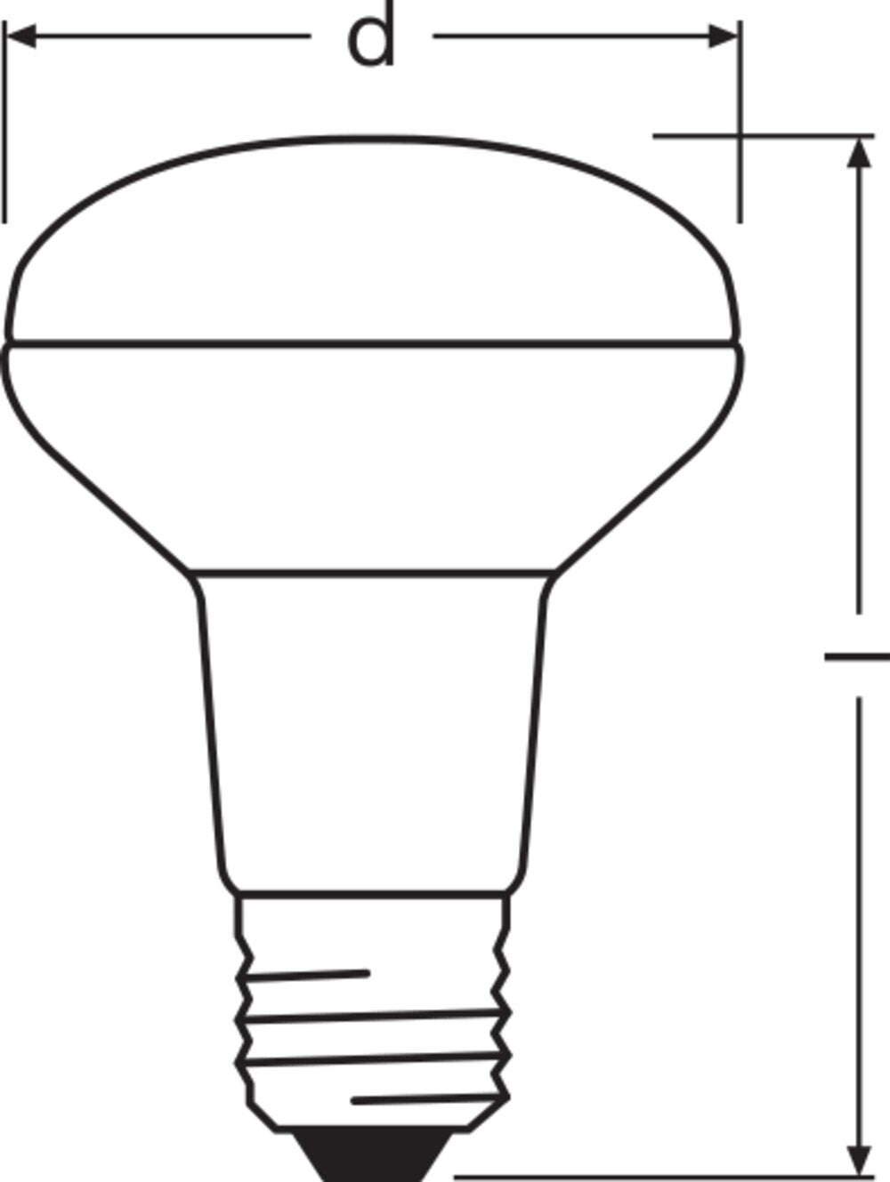 LEDVANCE LED-Reflektorlampe E27 R63 R63 SST PLUS SPOT R80 60 36 ° 4.8 W/270 4,8W