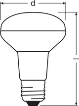 LEDVANCE LED-Reflektorlampe E27 R63 R63 SST PLUS SPOT R80 60 36 ° 4.8 W/270 4,8W