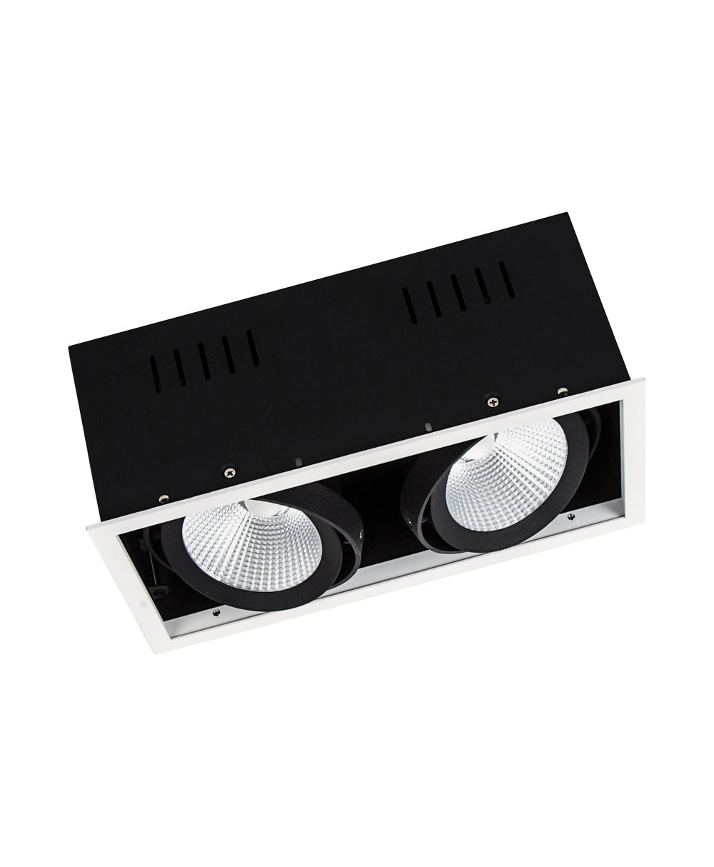 LEDVANCE LED-Einbaustrahler 2x30W Konv SPOT MULTI 2 x 30W 3000K FL WT/BK 2LEDs