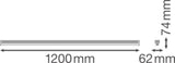 LEDVANCE LED-Sicherheitsleuchte 33W LN UO EM 1200 33 W 3000 K 3000K 3700lm