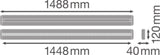 LEDVANCE LED-Linienleuchte 48W 4000K ws LINEAR IndiviLED LN INDV D 1500 48 W 940