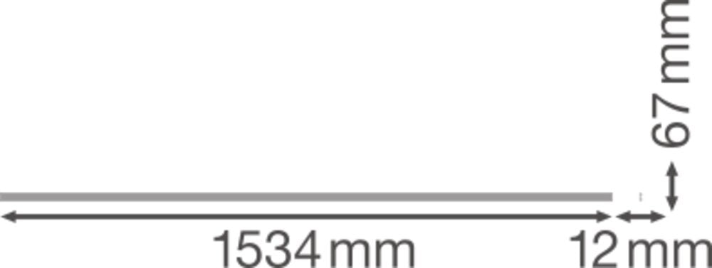 LEDVANCE Blindabd alu L1534mm B321mm TruSys Blind Cover H12mm