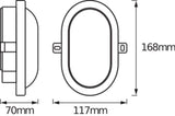 LEDVANCE LED-Ovalanbauleuchte 5,5W 4000K LED Bulkhead 6W 4000K Black 450lm sw
