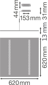 LEDVANCE LED-Panel 620x620mm 33W 4000K PANEL INDV 625 33W 4000 K ZBVR 4000lm