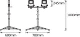 OSRAM-LEDVANC LED-Bauleuchte 50W IP65 4000K 9000lm Alu 4058075213999