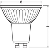 OSRAM LED-Reflektorlampe GU10 PAR16 3,4W LED PAR16 35 36° DIM P PRO 3.4W 940 PAR1