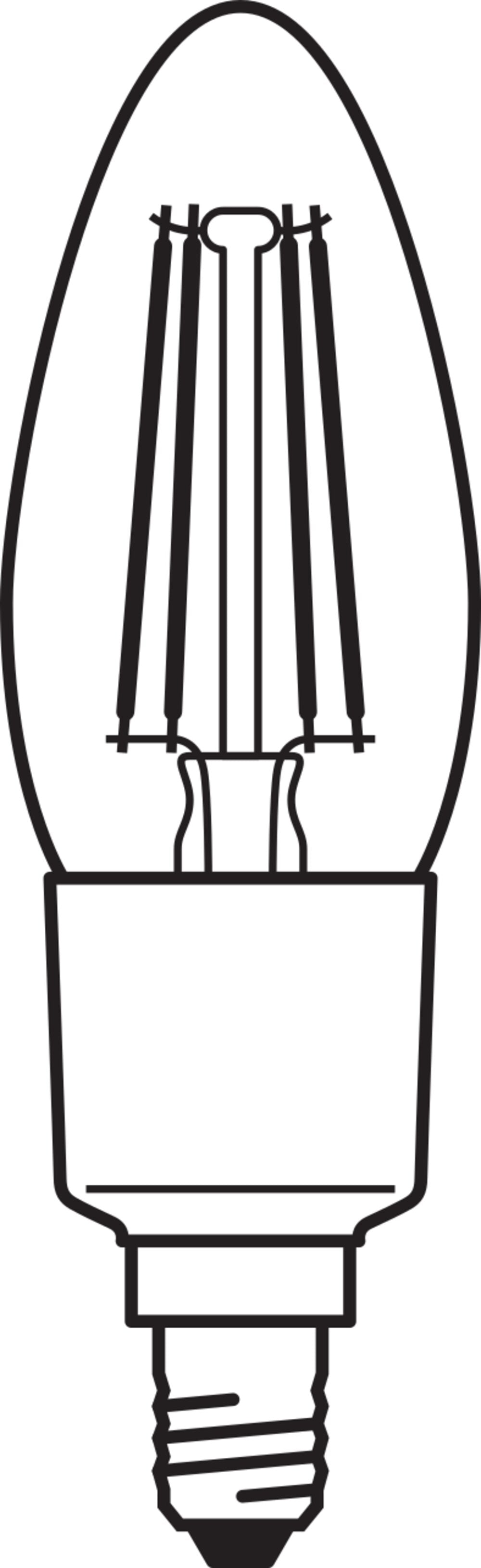 LEDVANCE LED-Kerzenlampe FM E14 B40 4W E SMART+ Filament Candle Dimmable 40 2700K