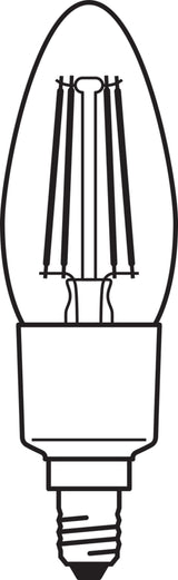 LEDVANCE LED-Kerzenlampe FM E14 B40 4W E SMART+ Filament Candle Dimmable 40 2700K