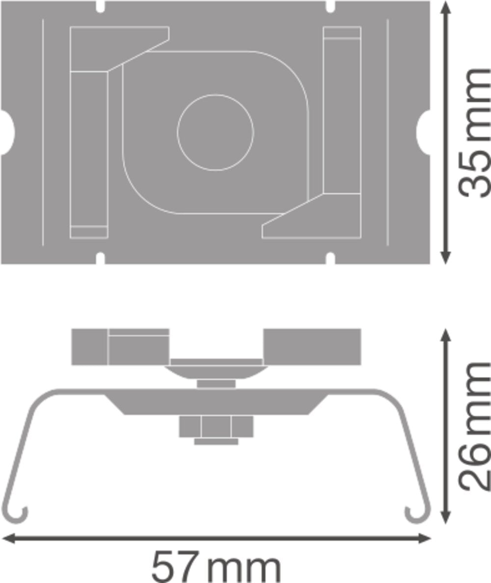LEDVANCE Montageklammer si ST L57mm TRUSYS FLEX GRID CEILING CLIP B35mm