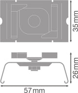 LEDVANCE Montageklammer si ST L57mm TRUSYS FLEX GRID CEILING CLIP B35mm