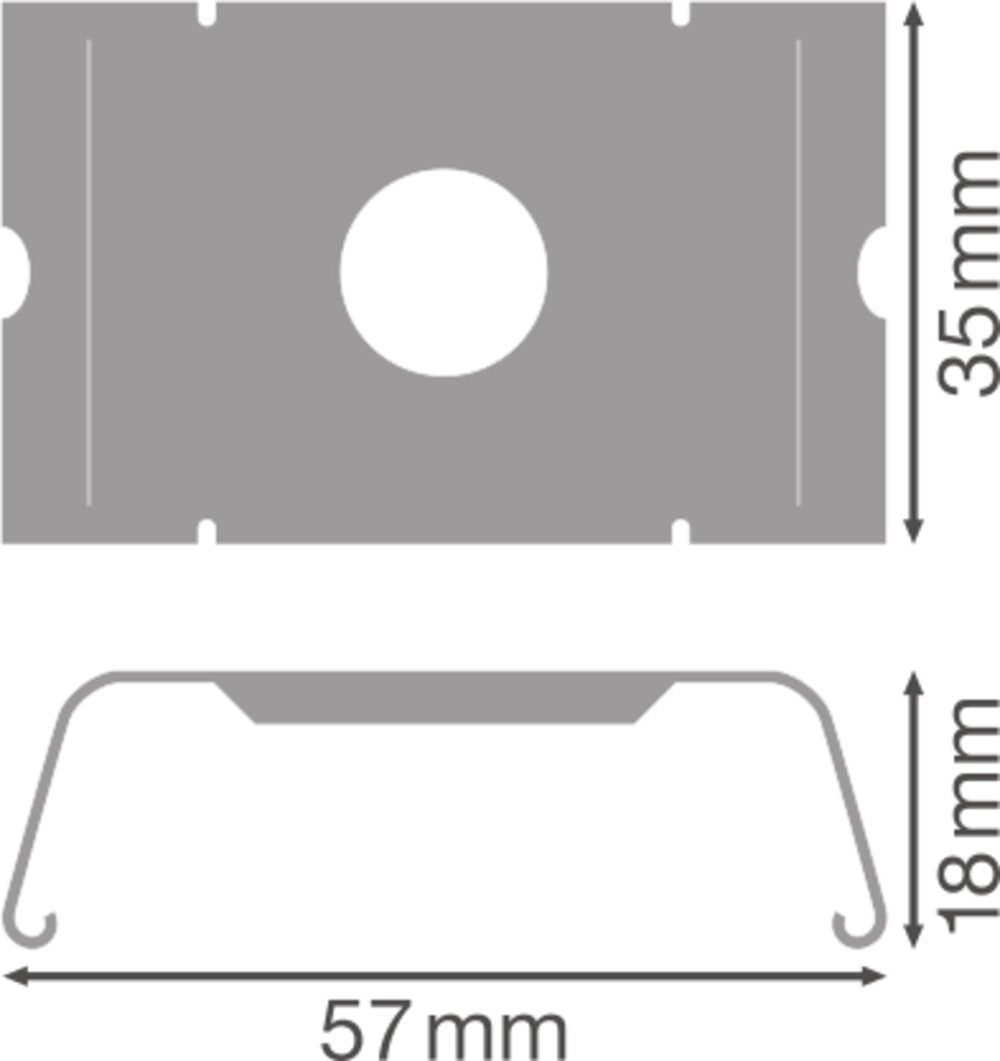LEDVANCE Montageklammer si ST L57mm TRUSYS FLEX SURFACE CLIP B35mm H18mm