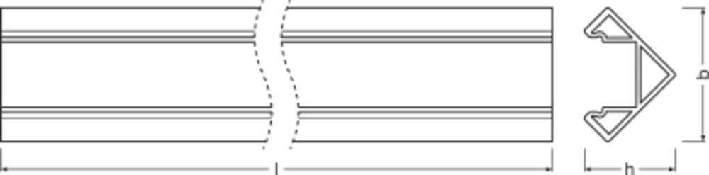 LEDVANCE Profil gr 2000x18x18mm IP00 LS AY -PM06/E/18X18/12/2 Ersatzteil